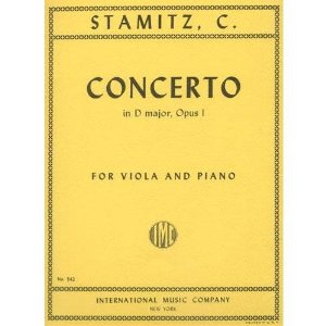 Stamitz - Concerto In D Major Op. 1. For Viola and Piano. Edited by Meyer. by International